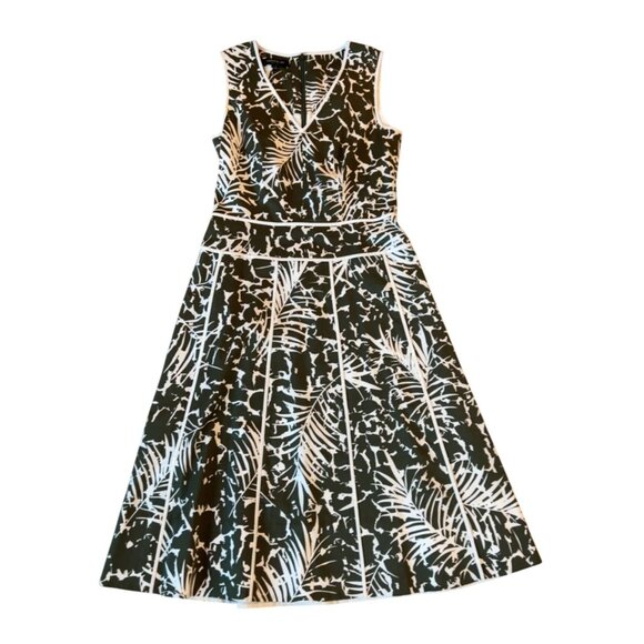 Lafayette 148 Olive Green Tropical Floral Dress‎ Size 2 - Picture 10 of 10